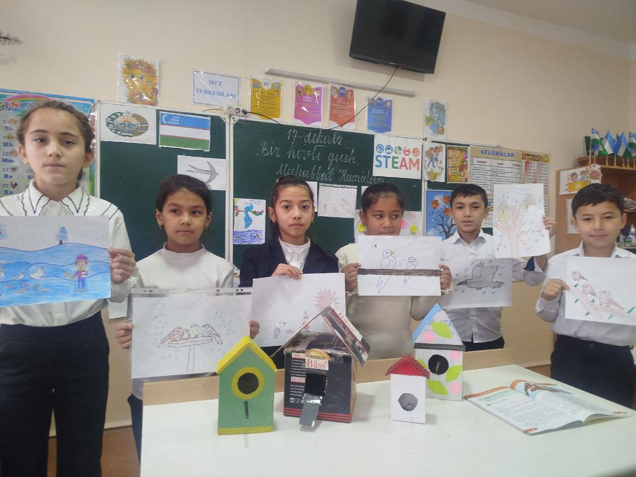 17-dekabr kuni 4-Ye sinf oʻquvchilari bilan “O‘qish savodxonligi” darsida Muxabbat Hamidovaning “Bir hovli qushlar” hikoyasini oʻqib oʻrgandik.